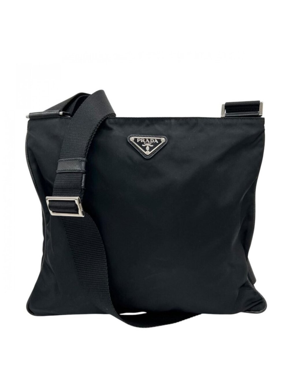 Prada Shoulder Bag Nylon Black Triangle Logo